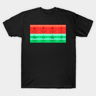 Happy Holidays with Periodic Table Symbols T-Shirt